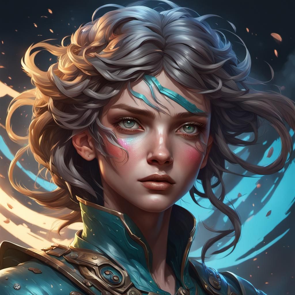 Tornado Fae Portrait in Hyperdetailed Style