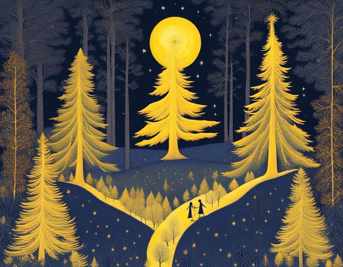 Night and Day Meet at Winter Solstice