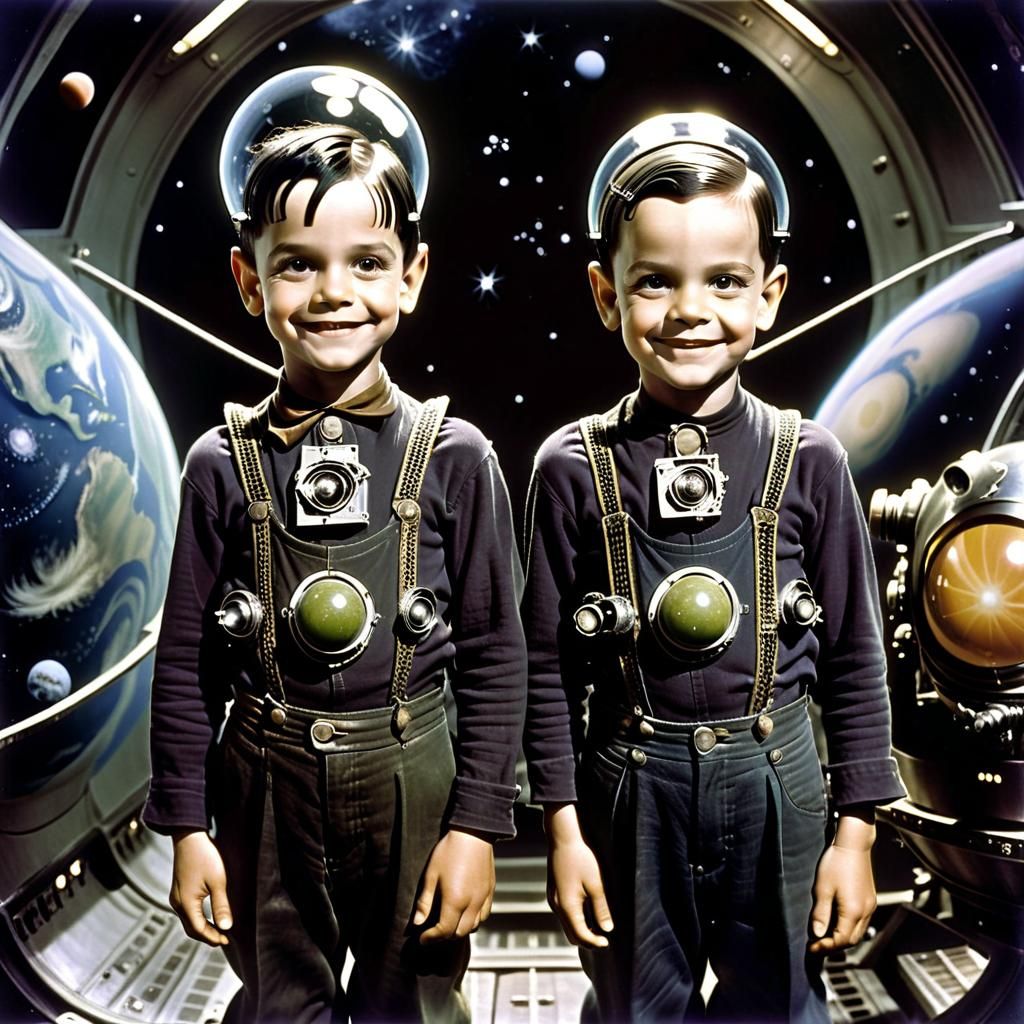 Little Rascals boys in outer-space