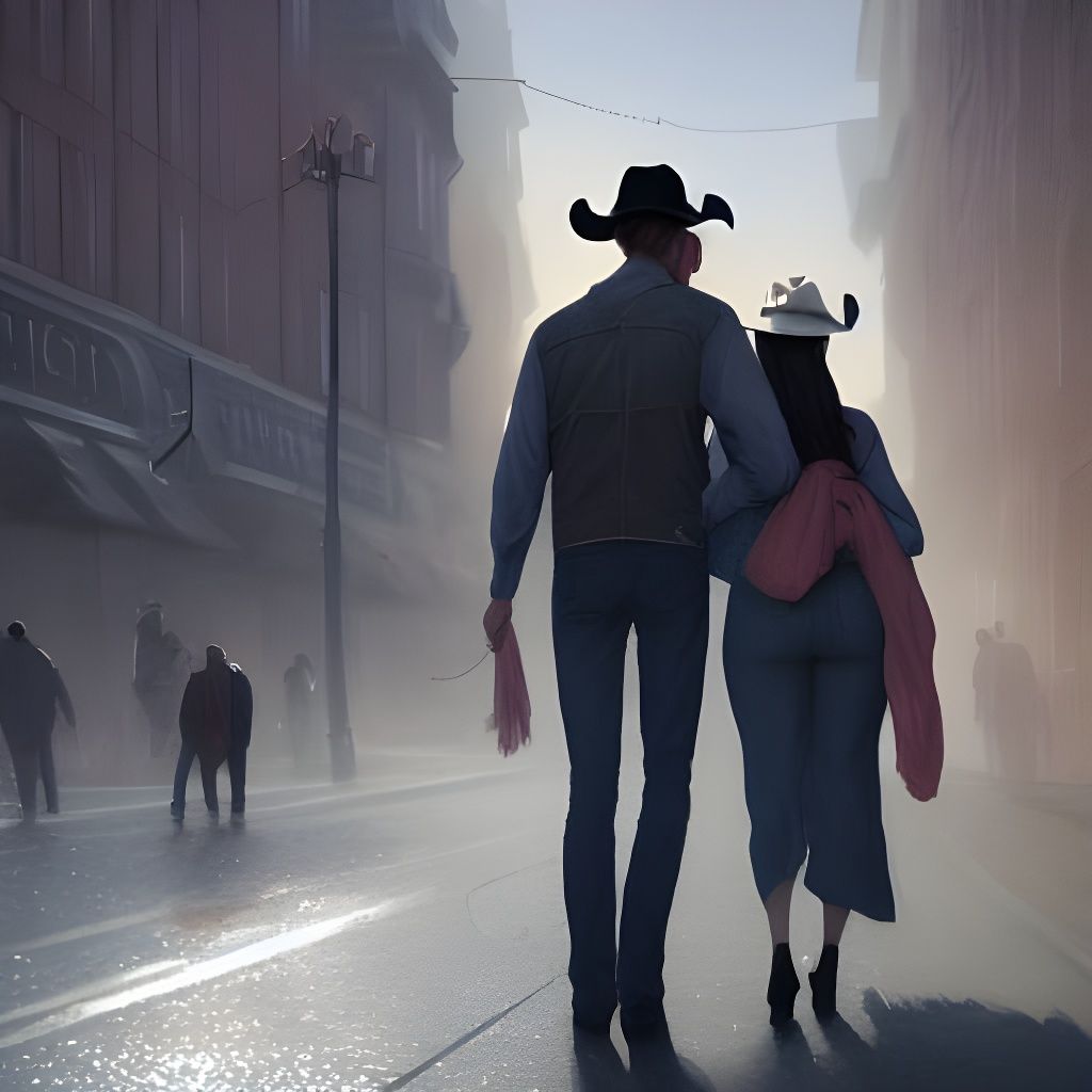 Couple at English Market: Hyperdetailed Concept Art