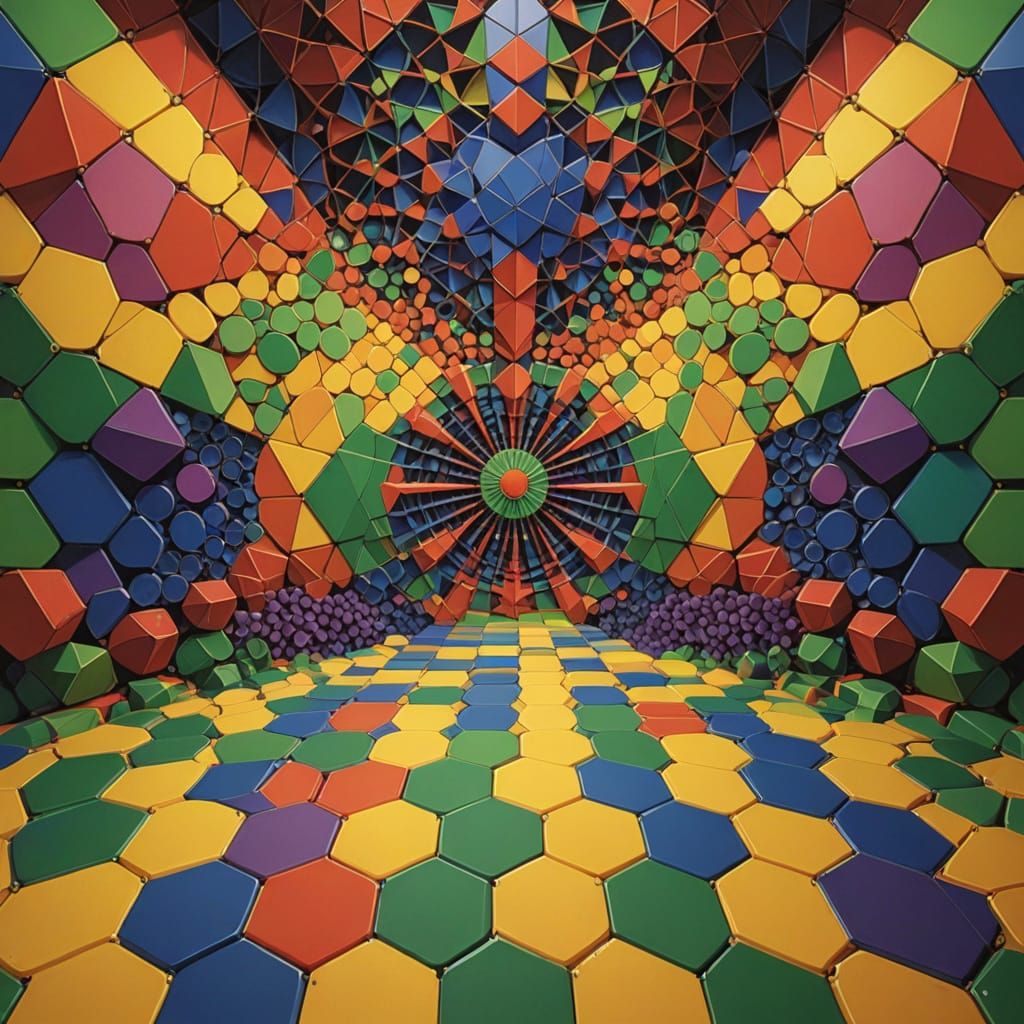 Photorealistic Geometric Design in Hyperrealism Style