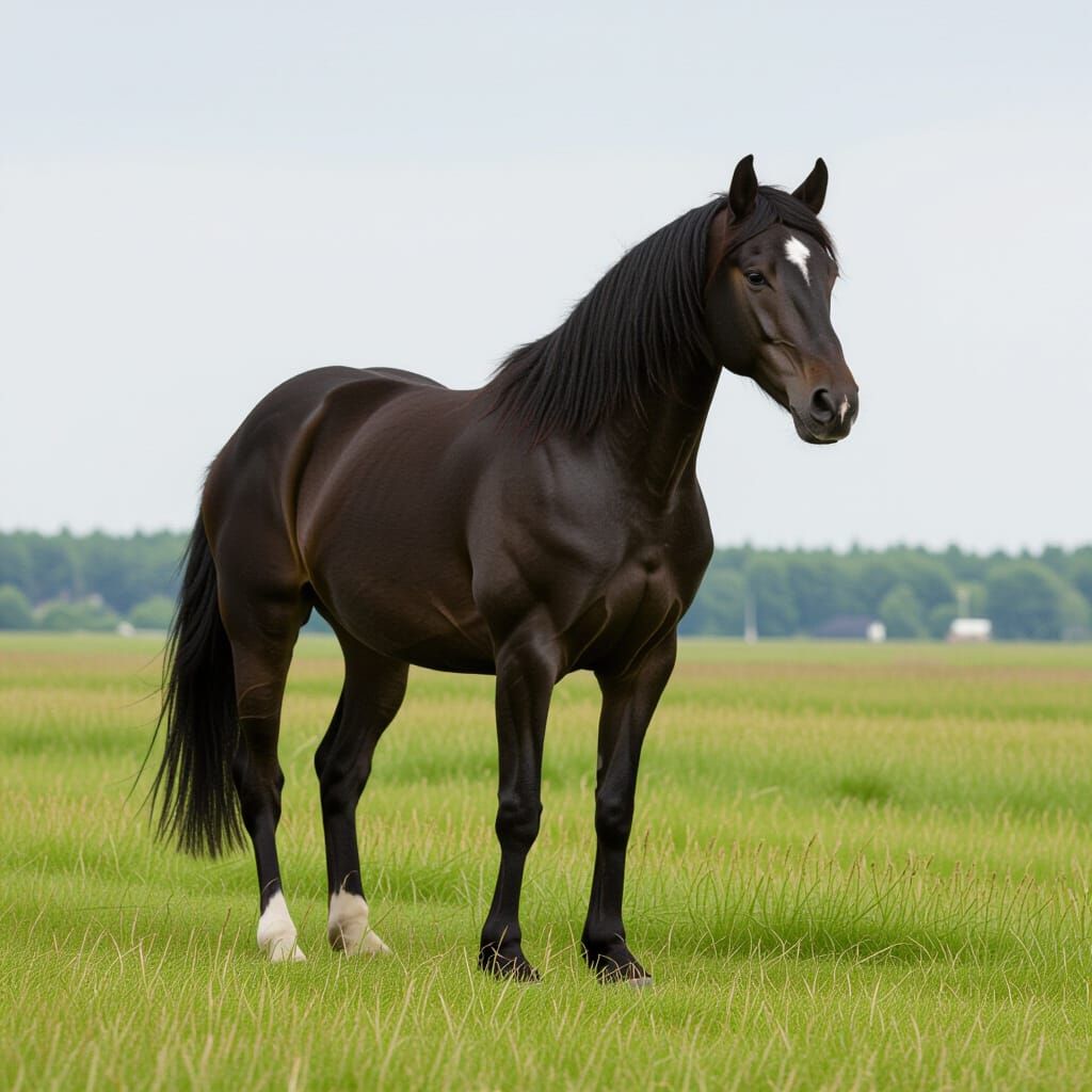 Stunning Portrait of a Black Horse