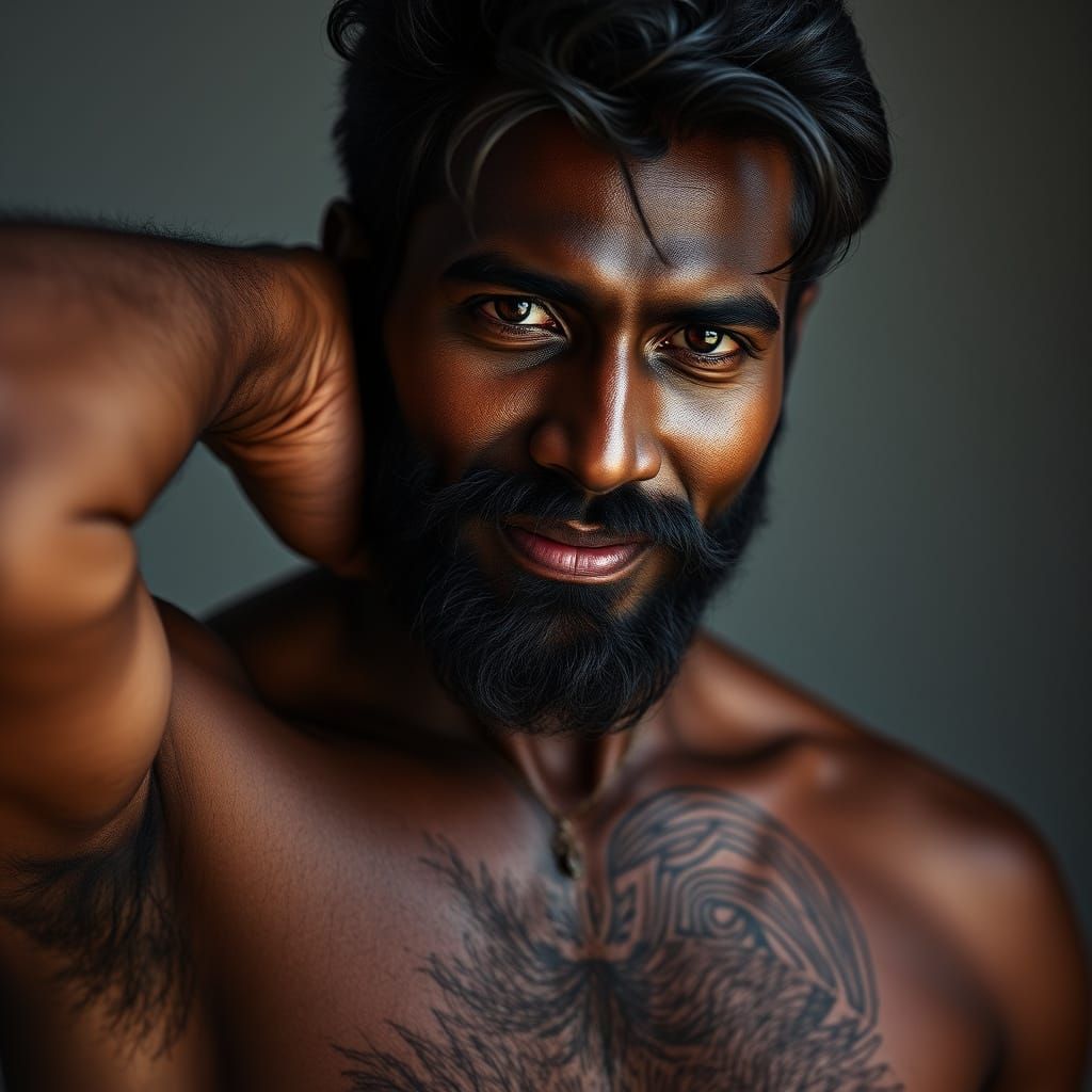 Stunning Portrait of a Handsome Indian Man