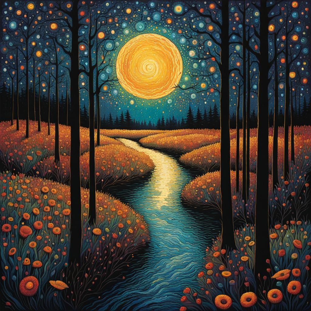 Vibrant Sunrise After Darkness, in Colorful Abstract Style