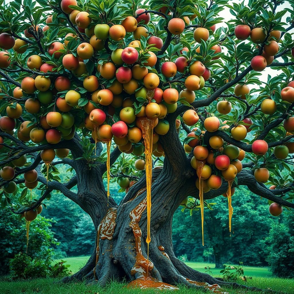 Honey Apple Tree in the Garden of Eden