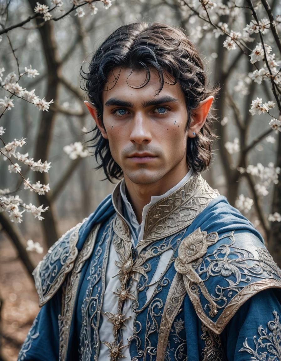 Elven Mage Casting Fire Spell in HD