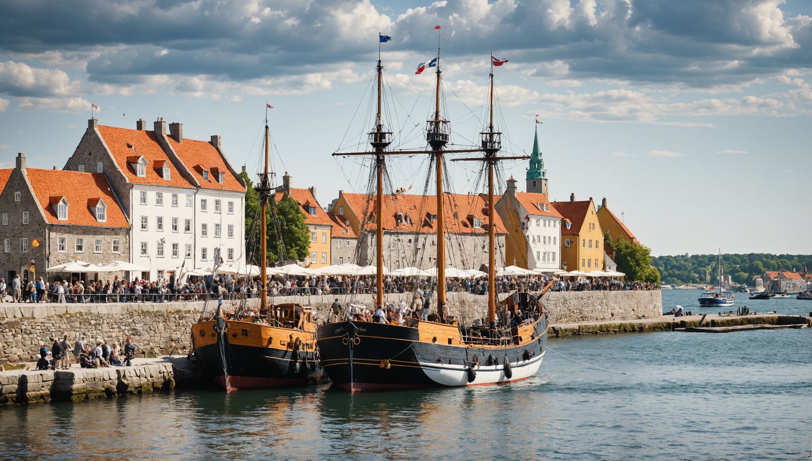 Visby Harbor Town, 1300s, Professional Photography