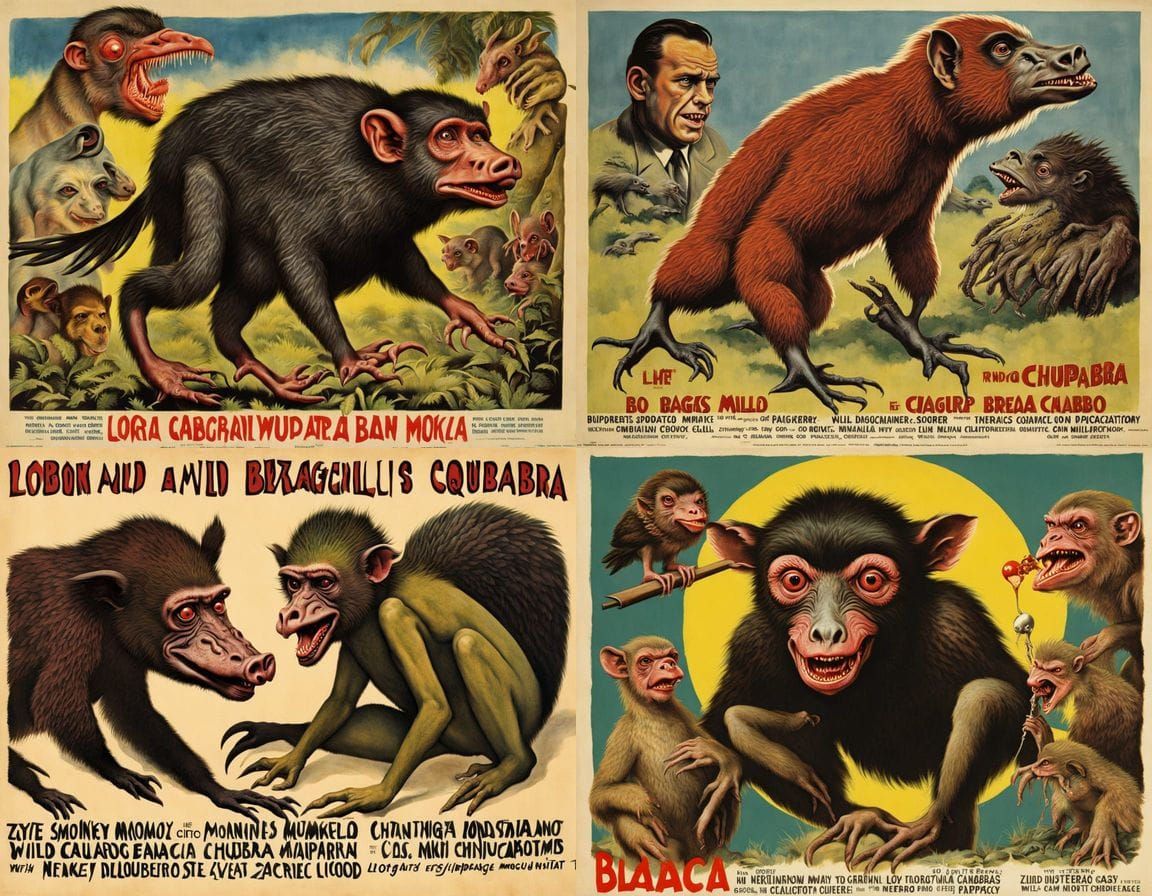 Grotesque 1960s Horror Movie Poster in Vibrant Colors