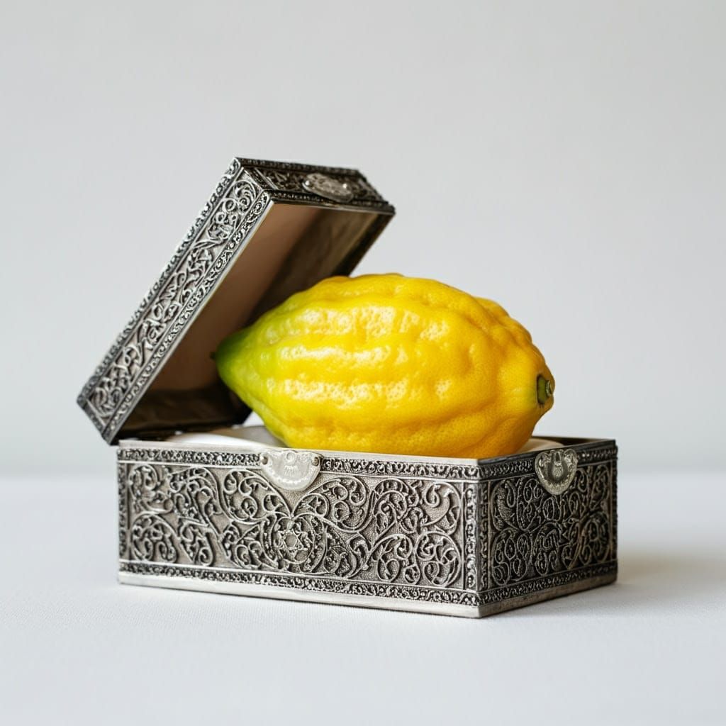 Elegant Yellow Etrag in Luxurious Silver Box