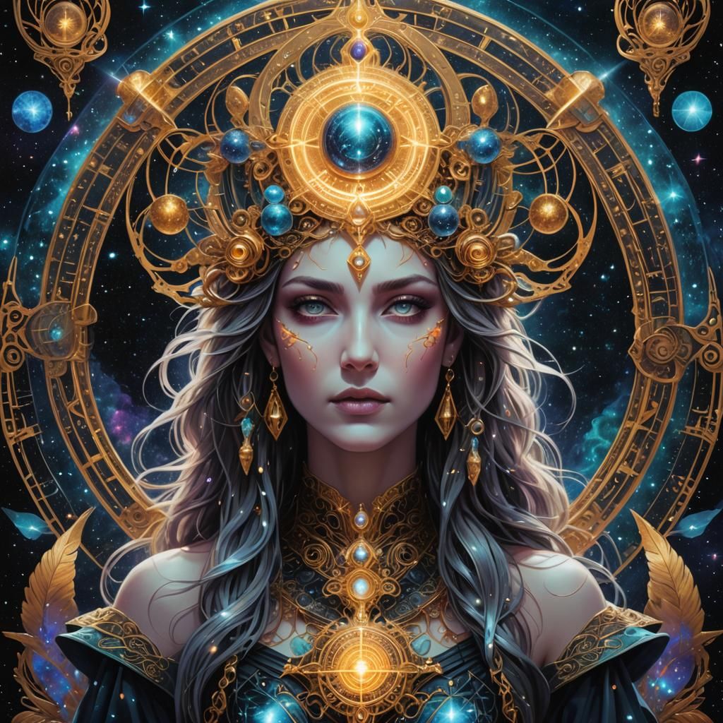 Hekate Keys: Holographic Astral Illustration