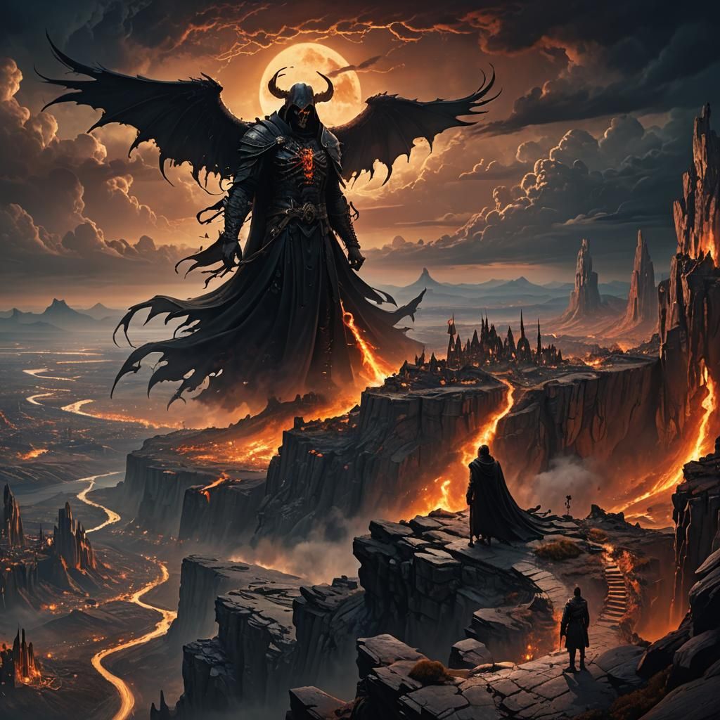 Apocalyptic Angel of Death with Twisted Theme Park