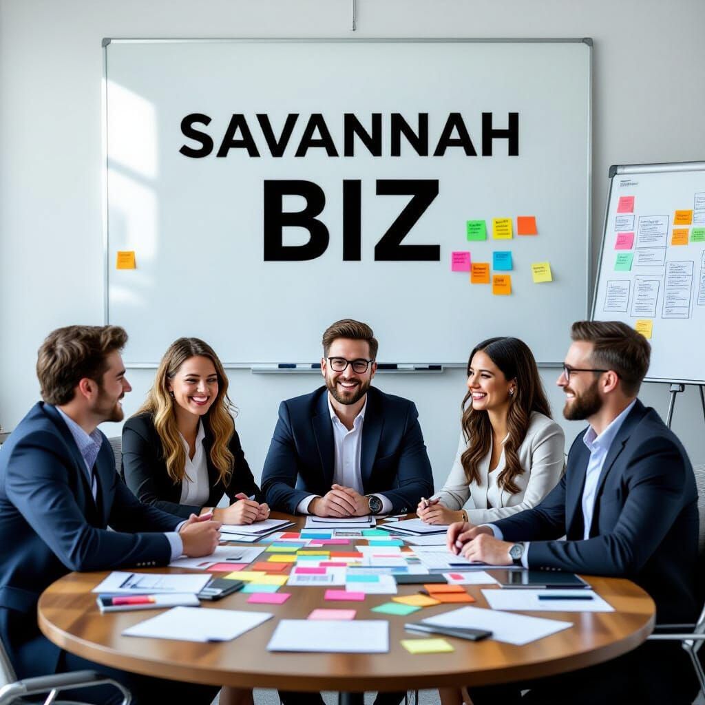 Young Professionals Collaborate in Photorealistic Office Sce...