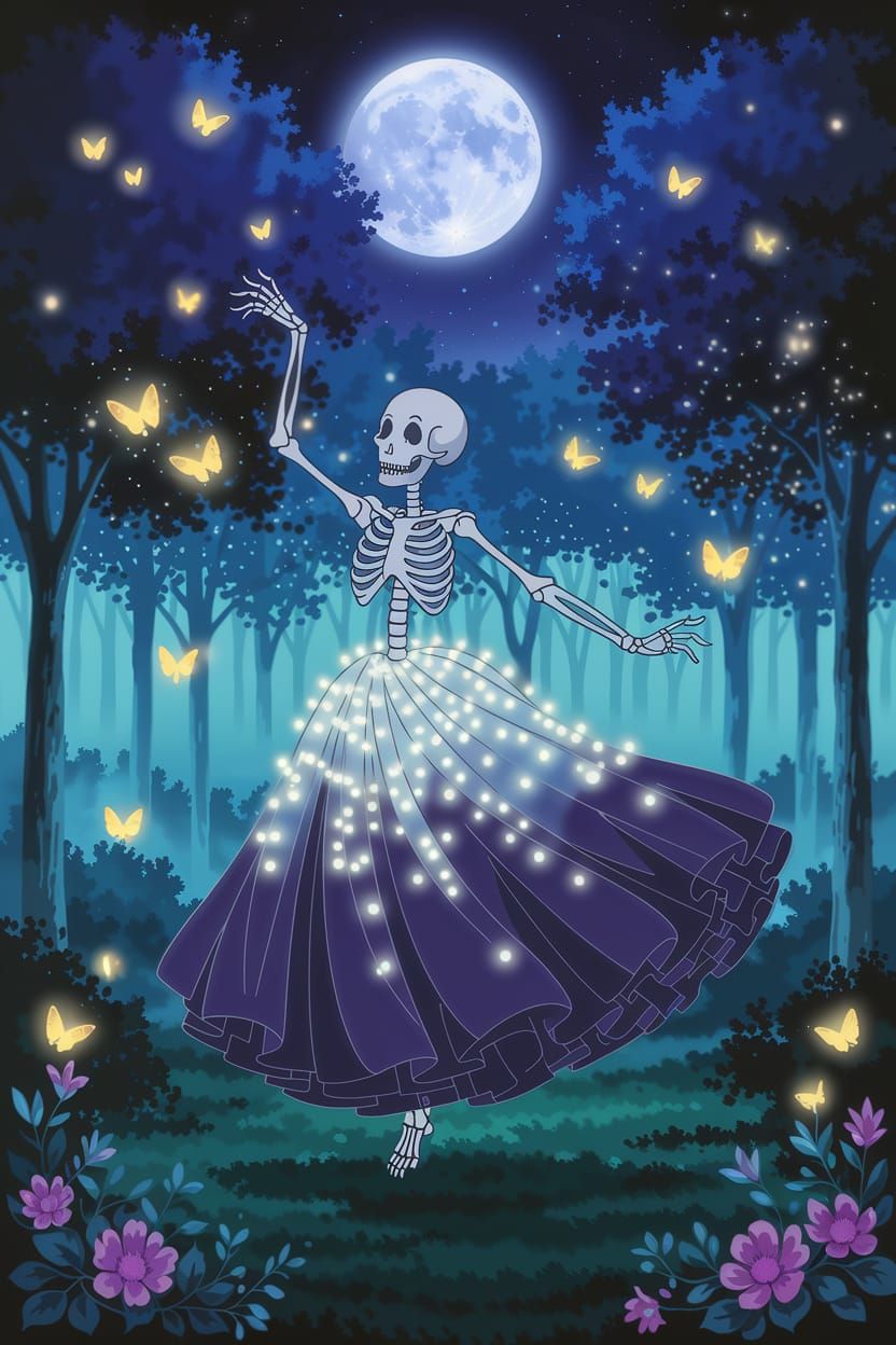Moonlit Whimsy in a Fantasy Art Style