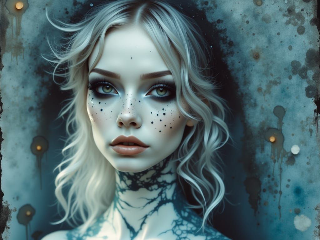 Ethereal Woman with Detailed Skin and Hair