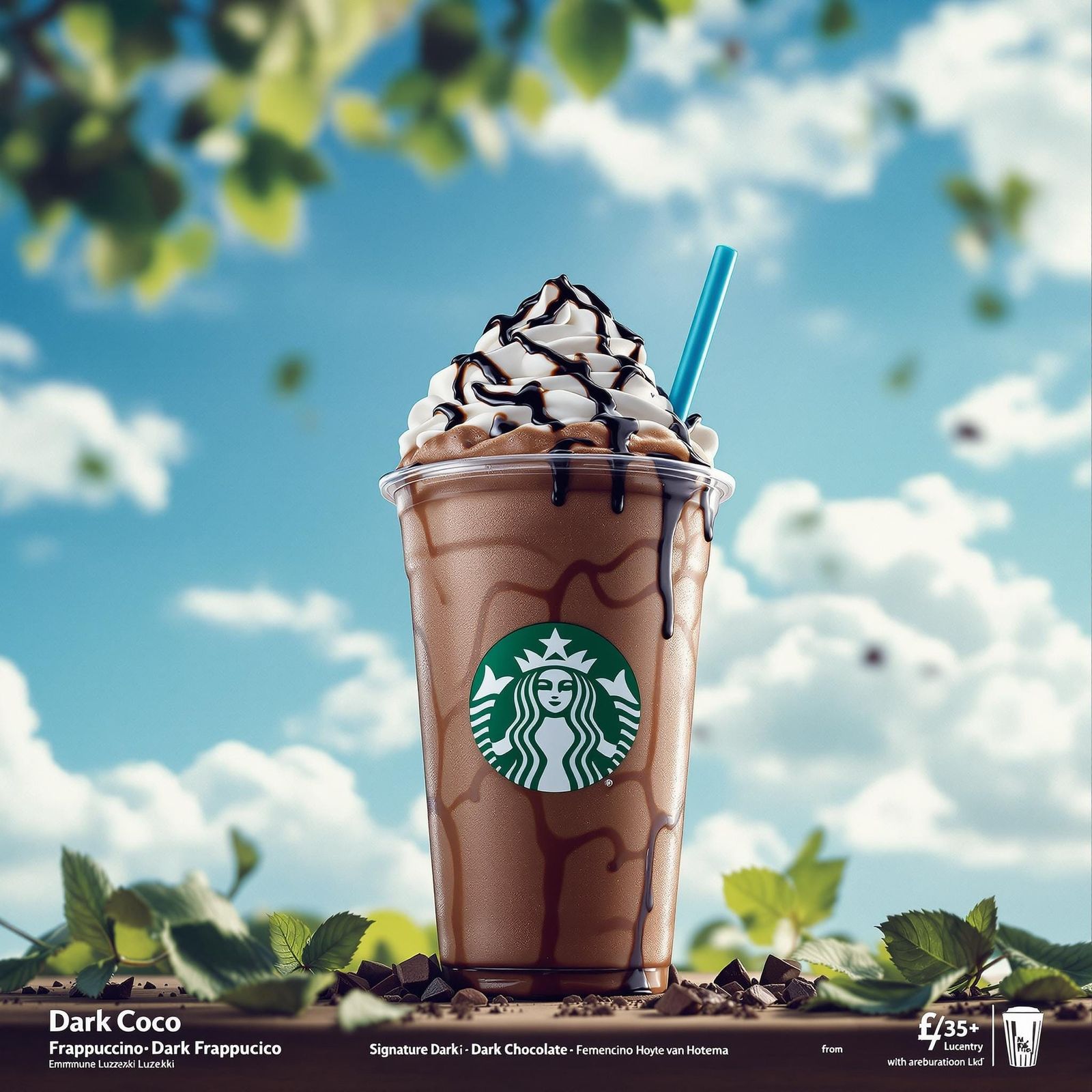 Starbucks Dark Coco Frappuccino: Cinematic Film Still