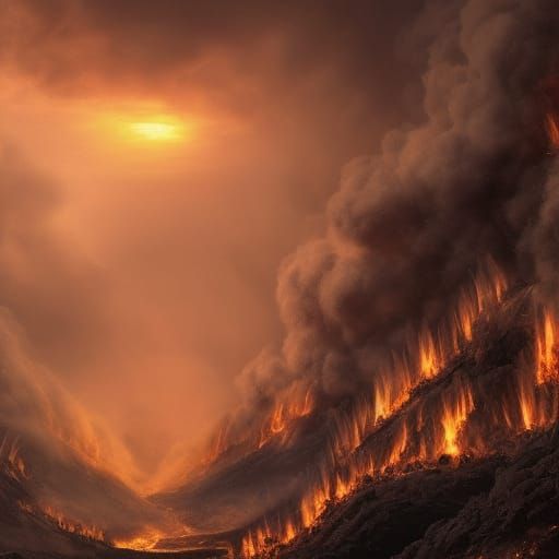 Infernal Firestorm: A Digital Matte Painting