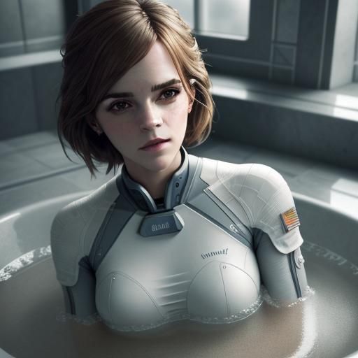 Emma Watson as Astronaut: Hyperrealistic Full Body Portrait