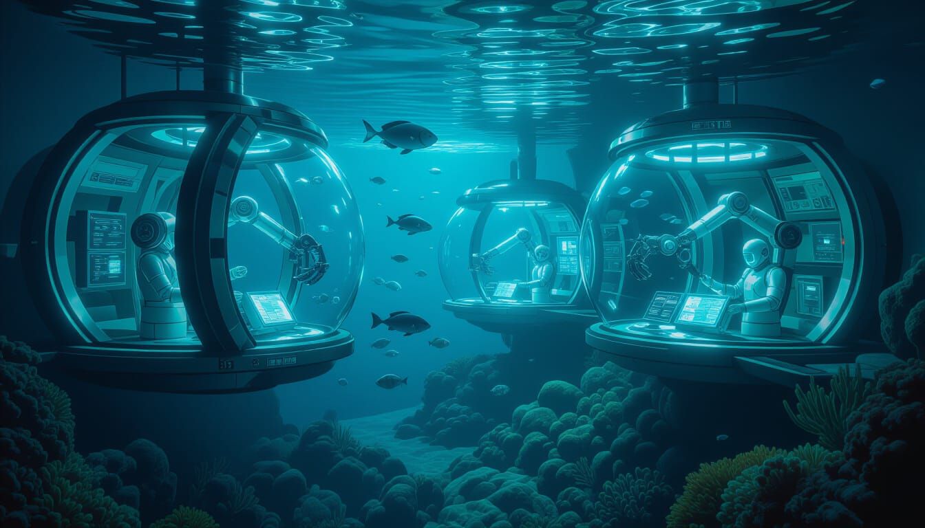 Secret Underwater Lab Revealed in Digital Matte Painting Sty...