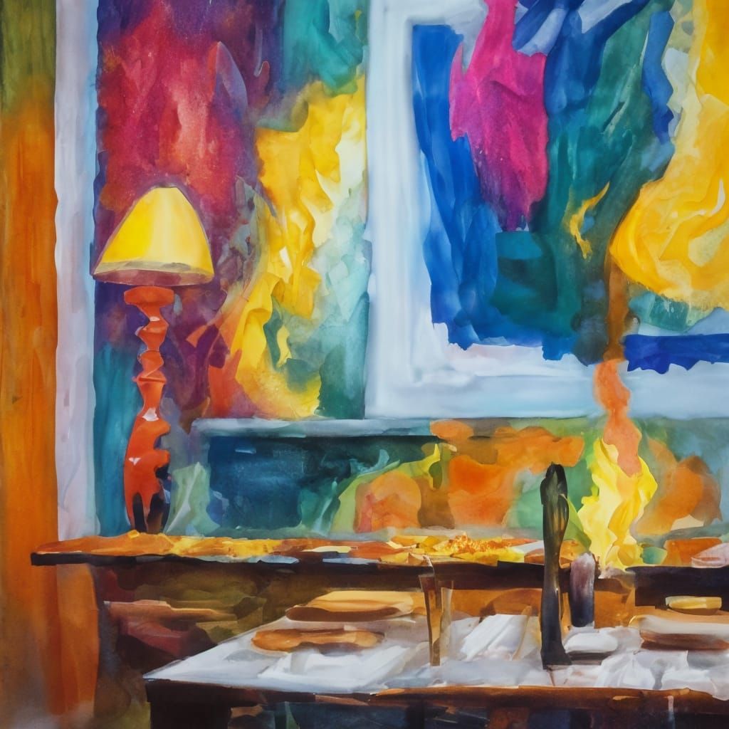 Fiery Furniture and Dishes in Vibrant Colors