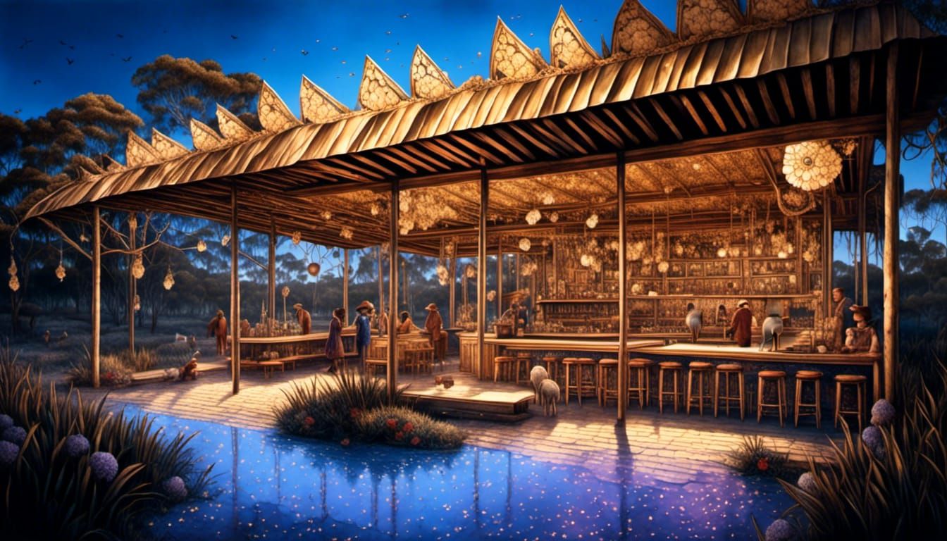 Ornate Sheep Dip Station with Golden Details