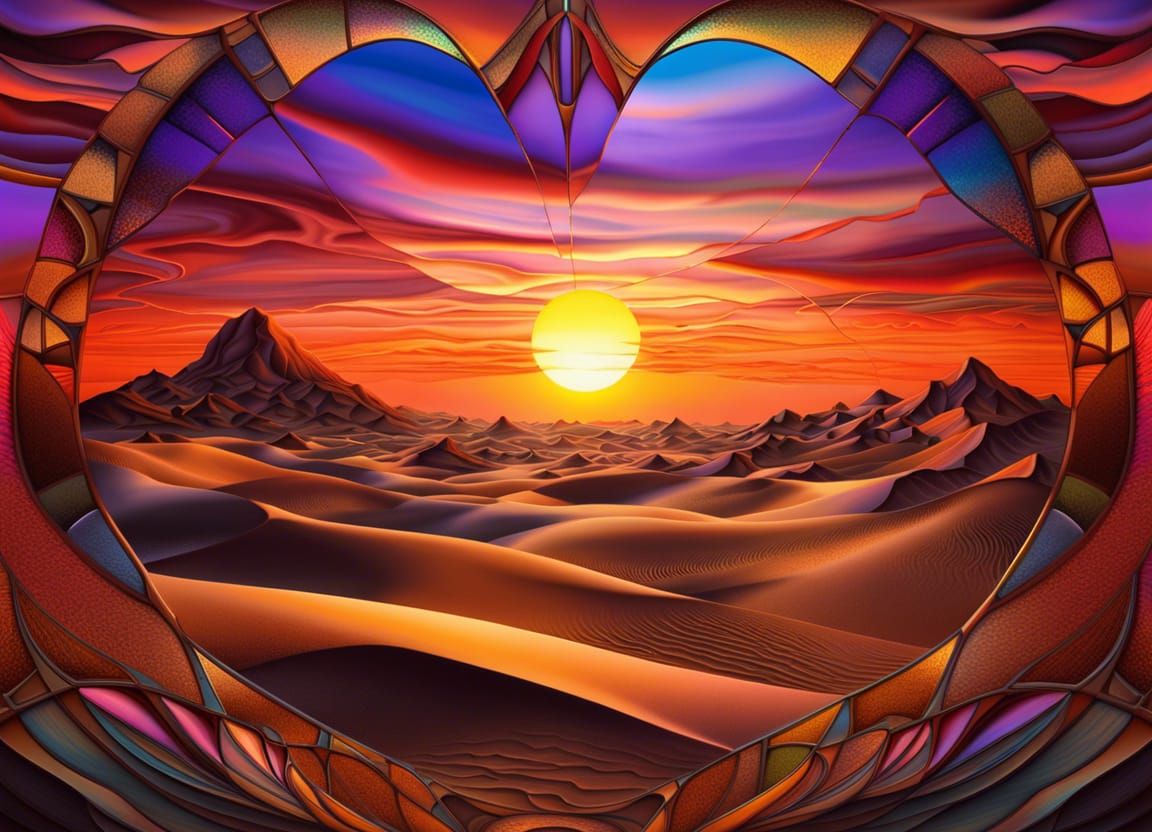 Desert View through Stained Heart