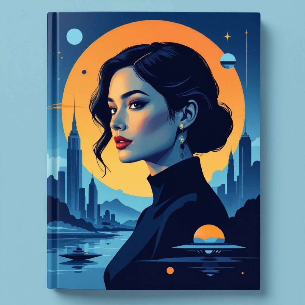 Modern Booklet Cover with Futuristic US/UK Design