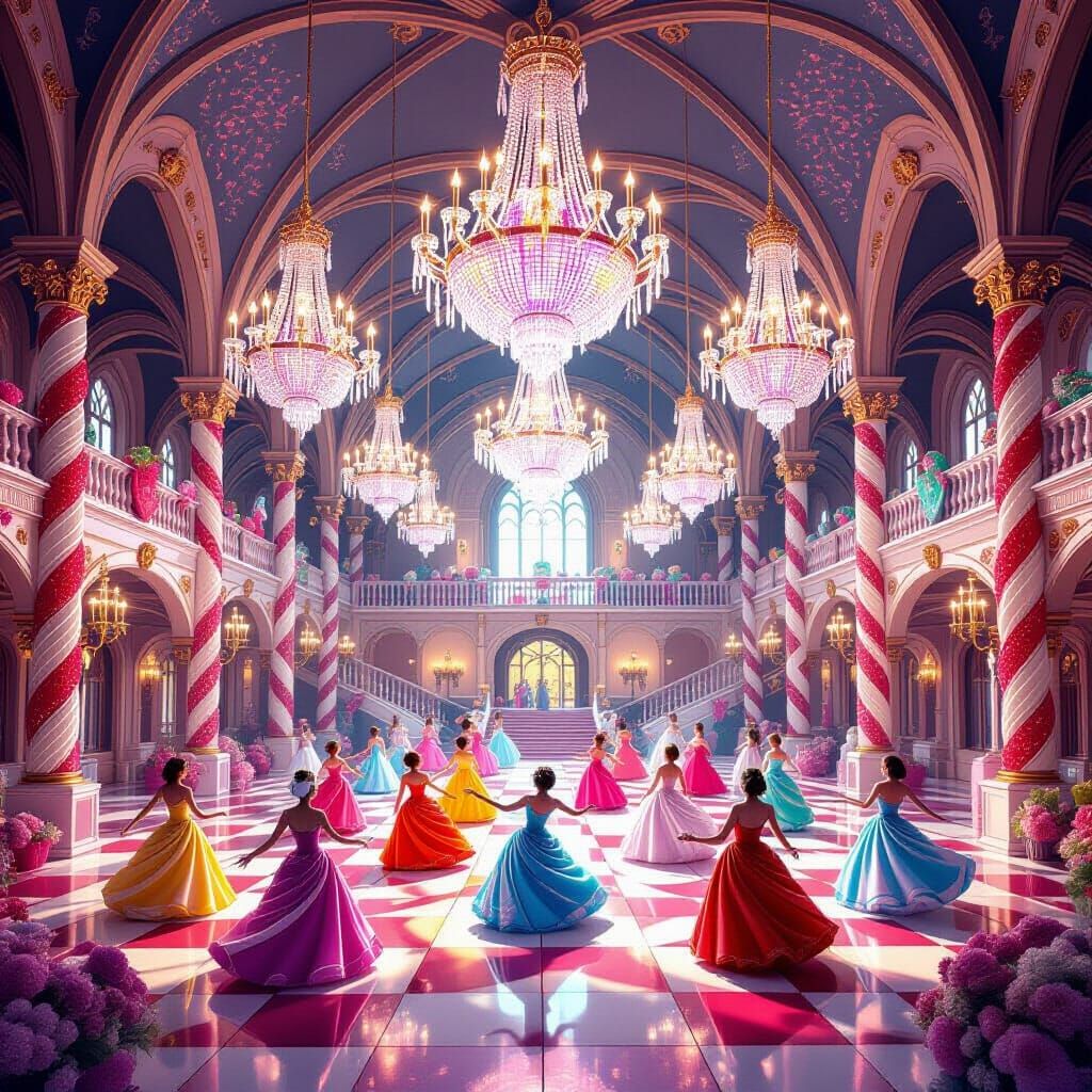 Candy Castle Ballroom Digital Painting
