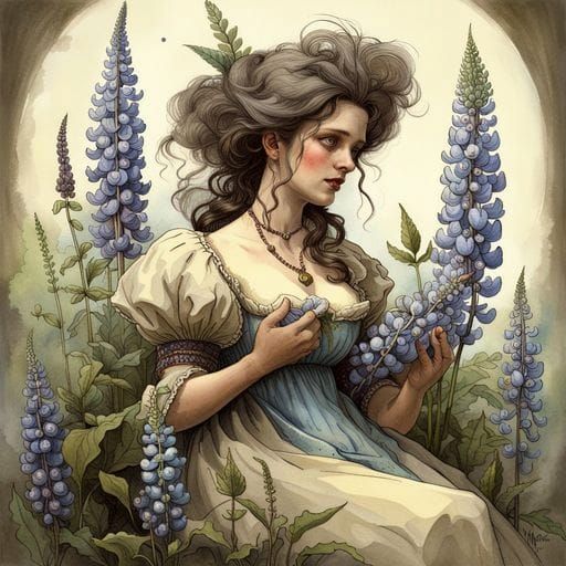 Lupin Field in Bloom