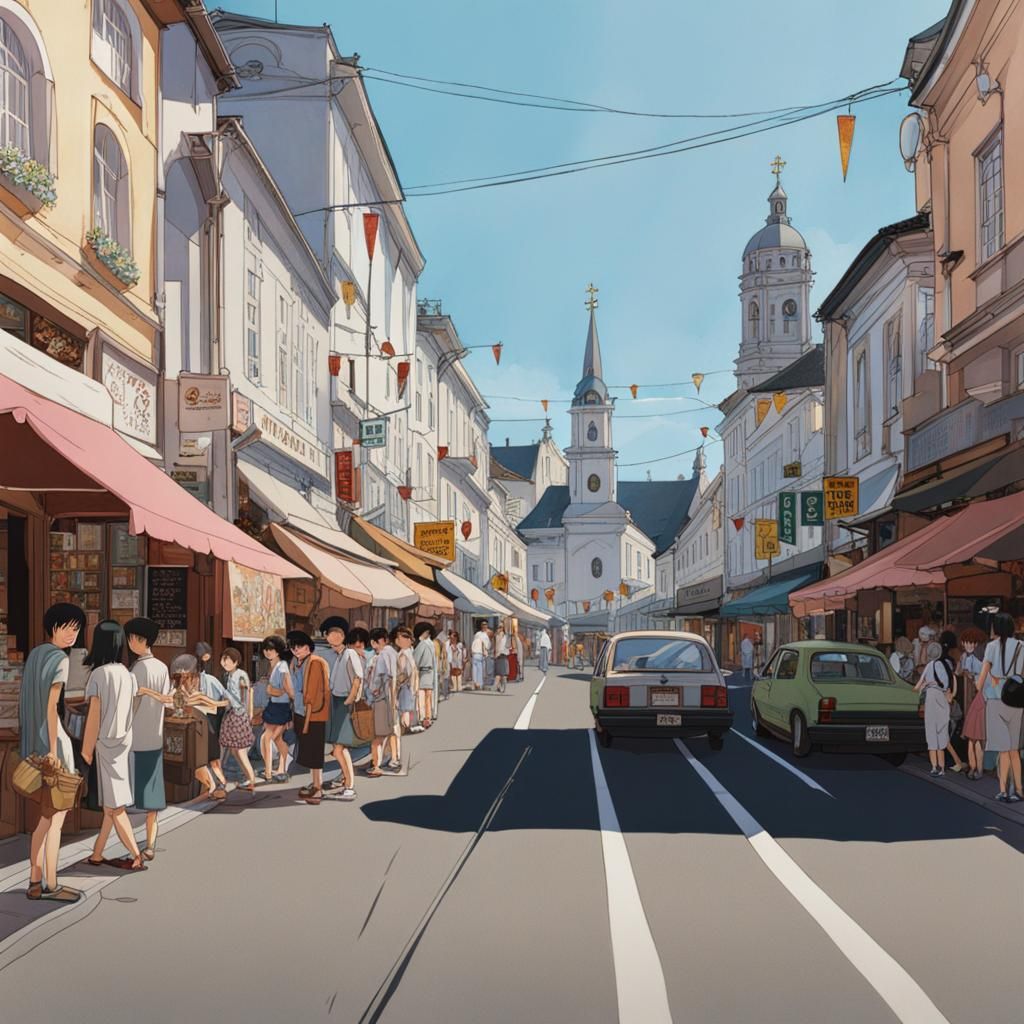 Gdow, Poland, summer