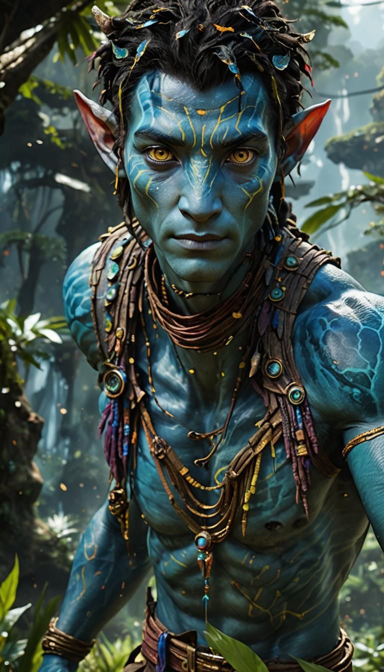 Avatar-Inspired Na'vi Male Character Concept Art