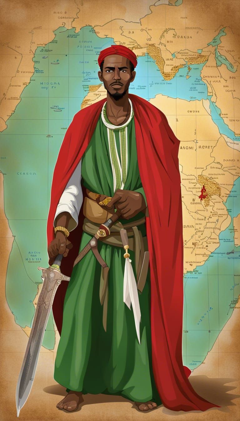 Somali Man with Sword in Traditional Dress