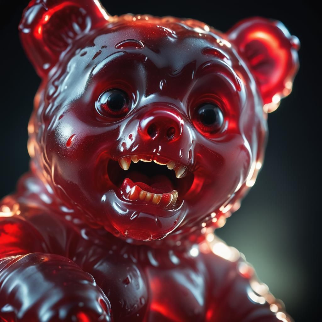 Twisted Gummy Bear: 80s Horror Macro Photography