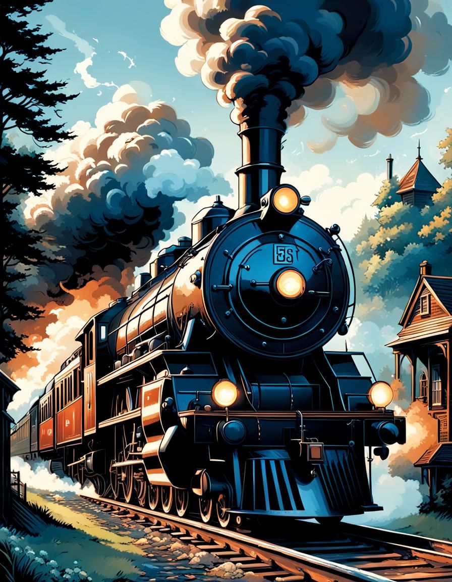 Vintage steam train