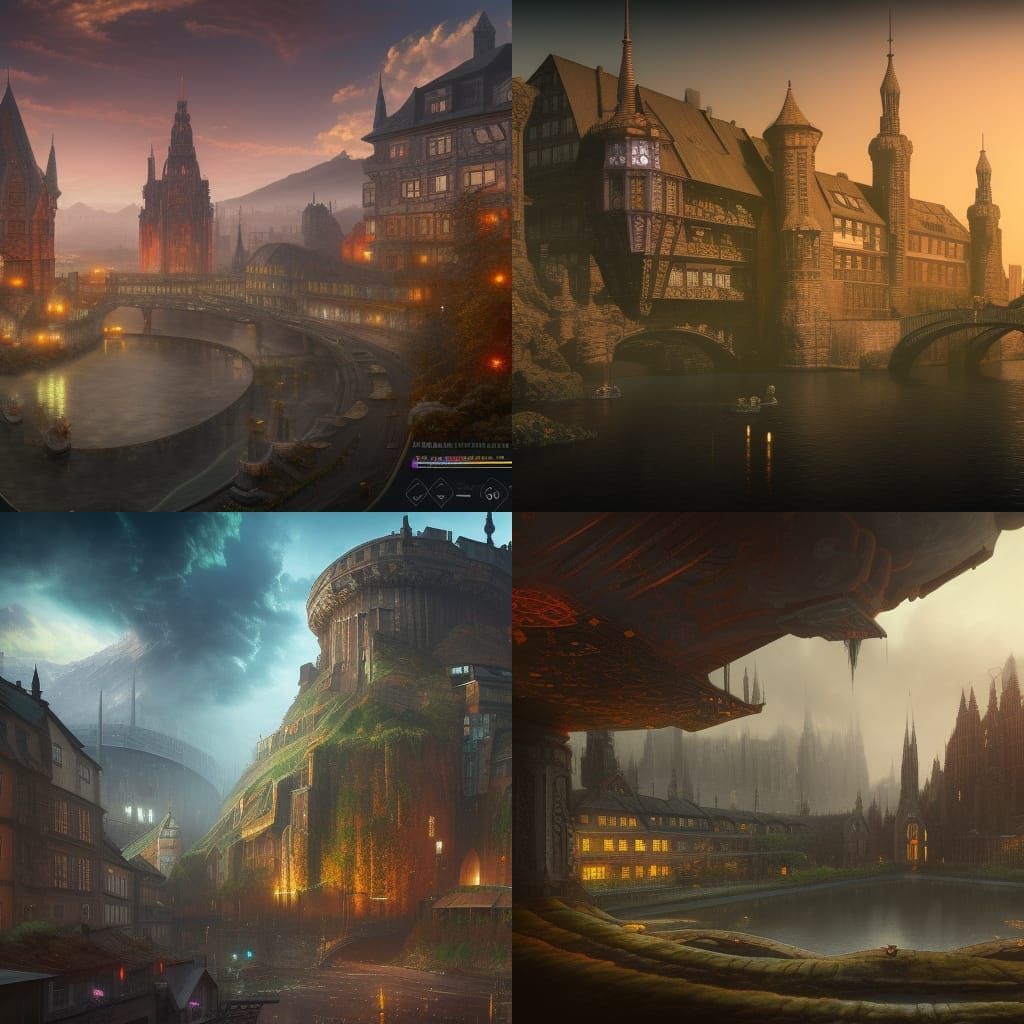 Futuristic Nuremberg in Detailed Matte Painting