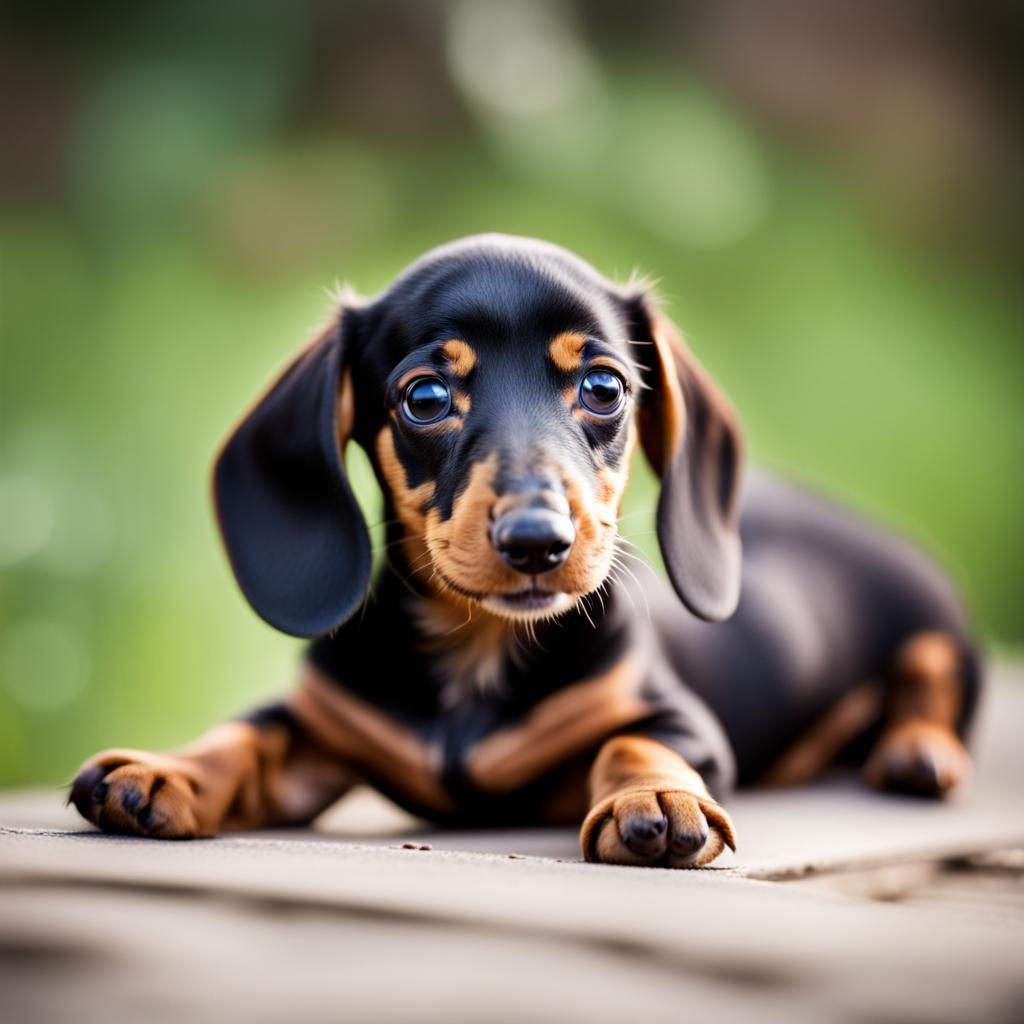 Dachshund Puppy in Professional Photography Style