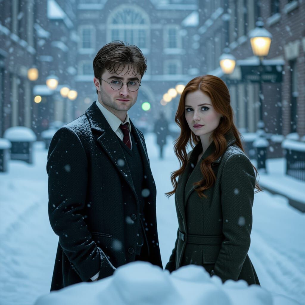 Dramatic Scene with Figures, Cinematic Lighting