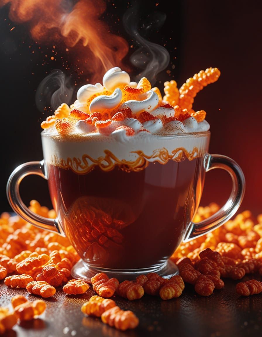 Pop Art: Flamin' Hot Cheetos Cappuccino