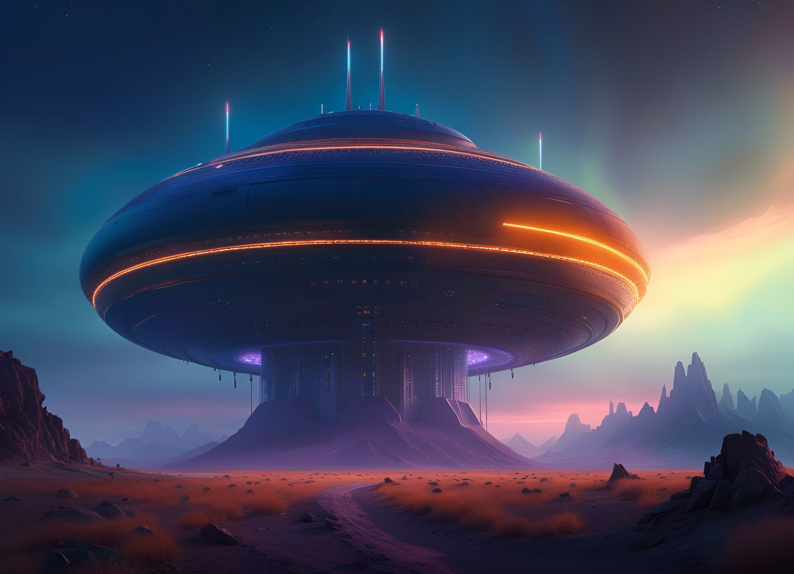 Hyperrealistic Atmospheric Encounter in Third Kind Style