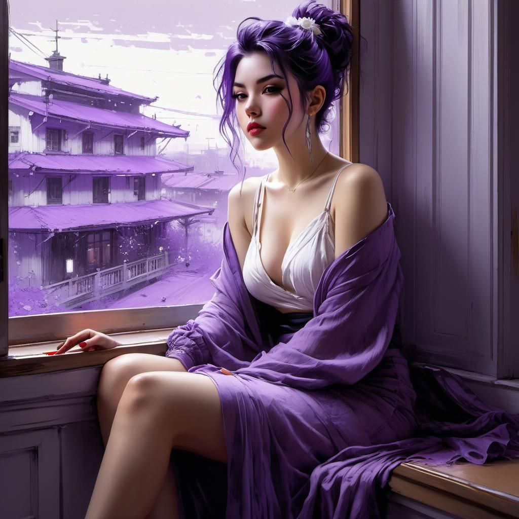 Beautiful Woman with Rose: Jujutsu Kaisen Concept Art