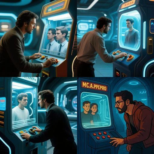 Man Meets Future Self in Time Machine