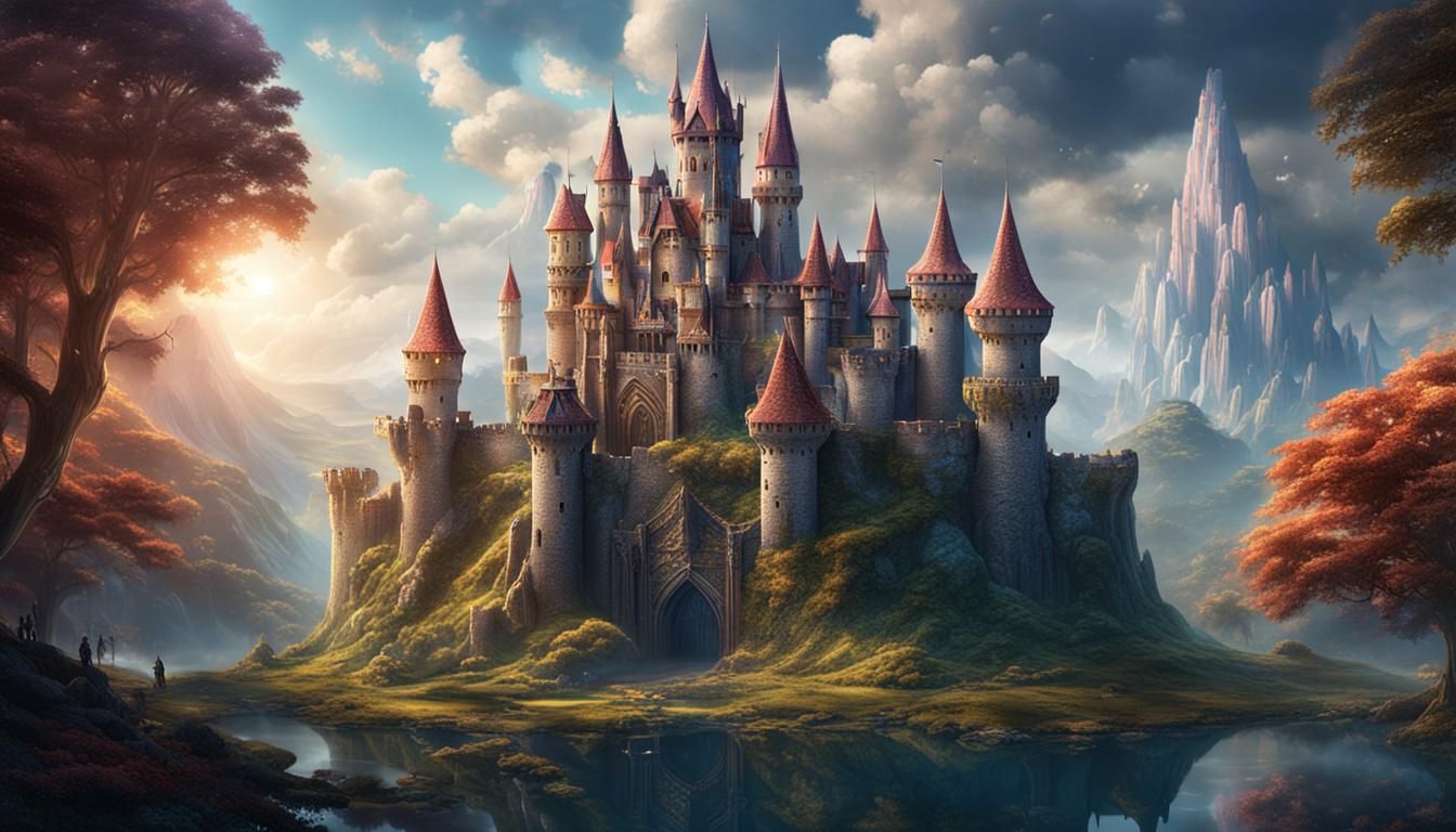 Beautiful Fairy Castle Concept Art in Deep Color