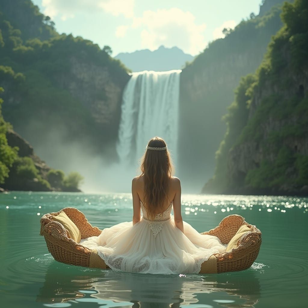 Ethereal Queen Surrounded by Nature's Splendor in Whimsical ...