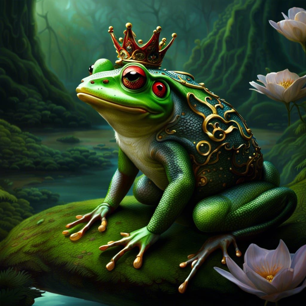Frog Prince Transformation: Detailed Matte Painting