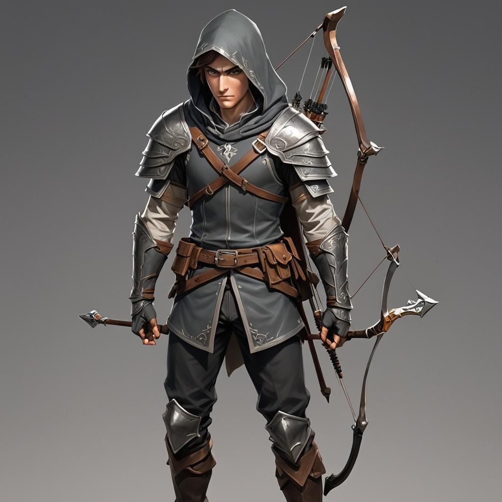 Half-Elven Archer in Zelda Style: 3D Anime Art
