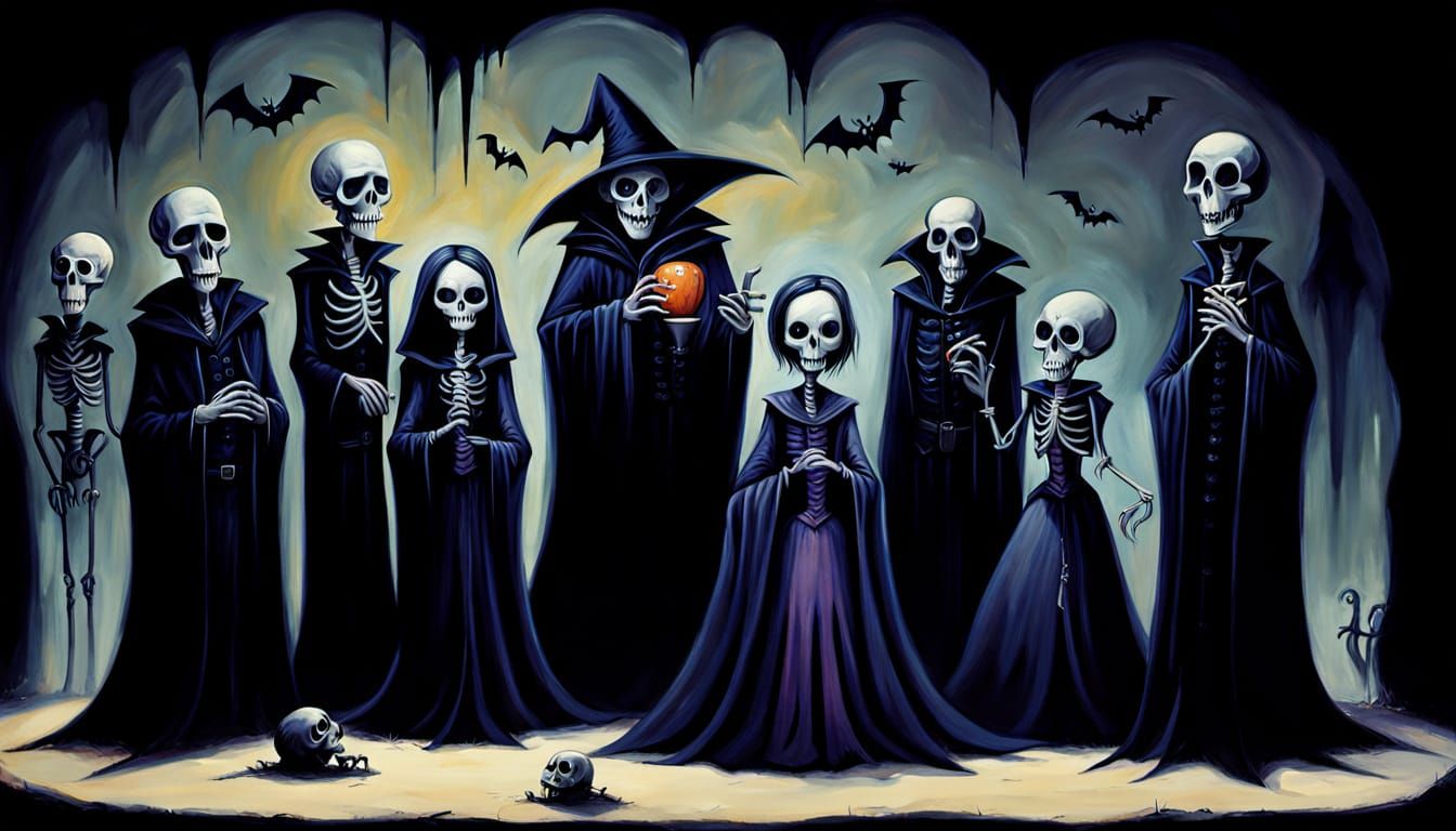 Gothic Halloween Party in Tim Burton Style