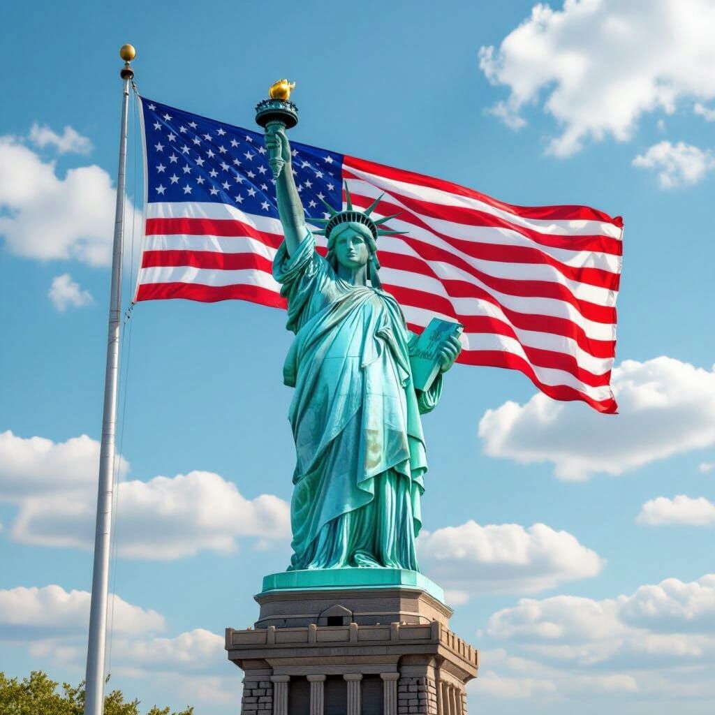 Statue of Liberty on a Sunny Day