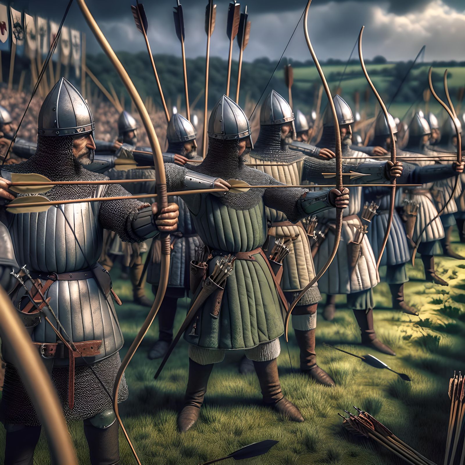 Battle of Hastings: English Longbowmen in Hyperrealistic Det...