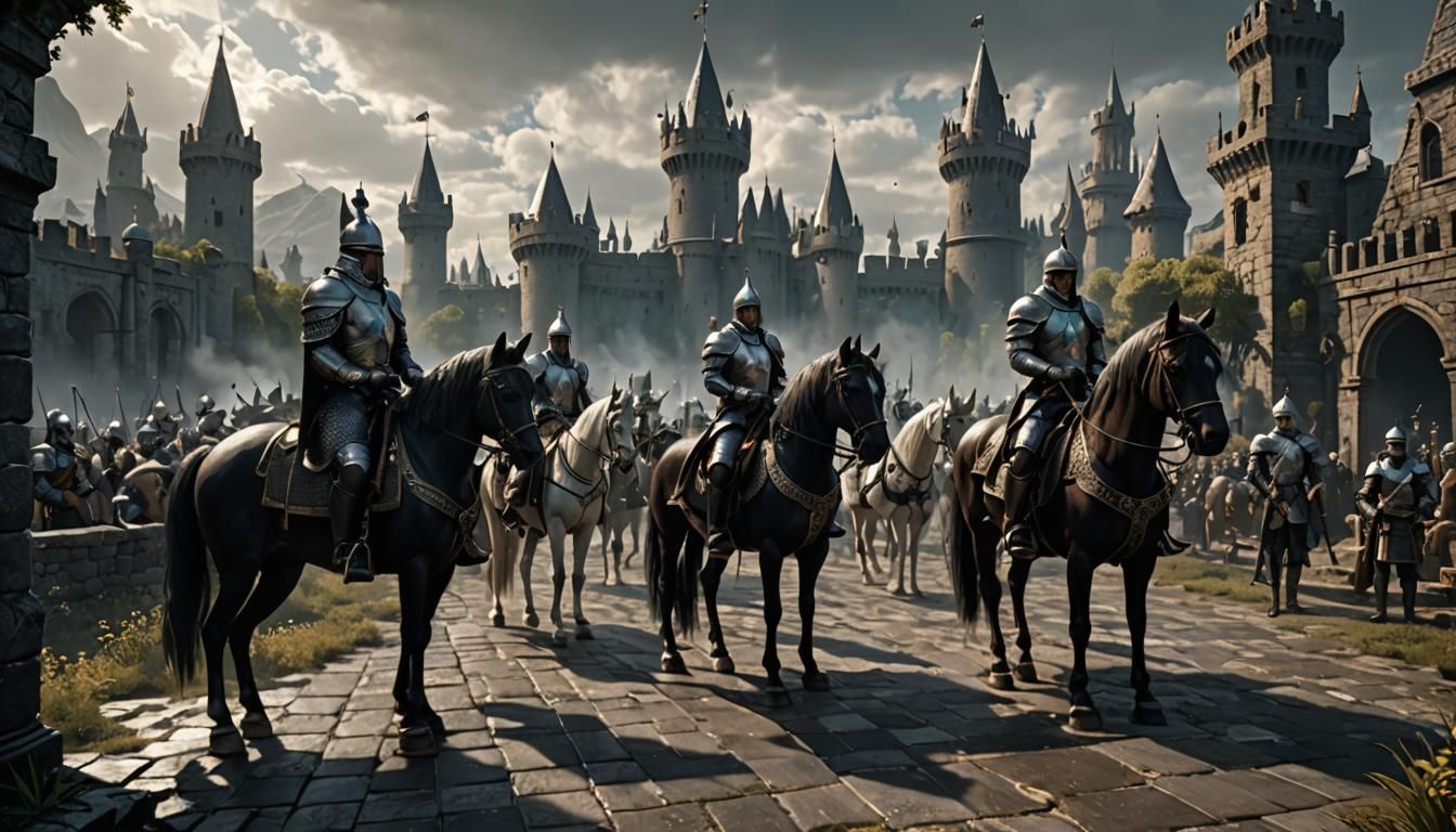 Sentient Chess Kingdoms at War: Dark Fantasy Concept Art