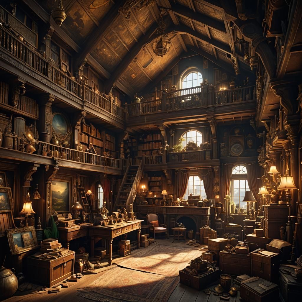 Attic Treasures: Epic Cinematic Digital Painting