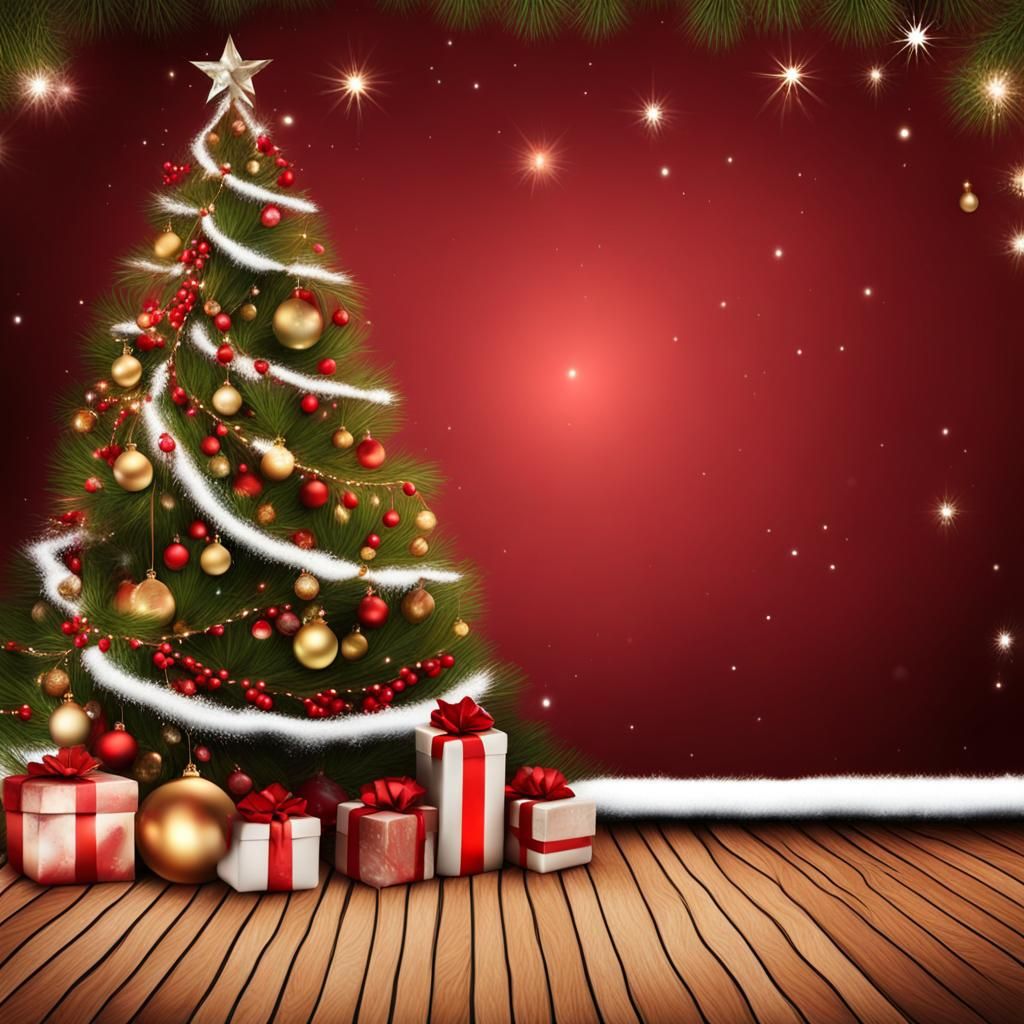 Realistic Christmas Background for Holiday Cheer